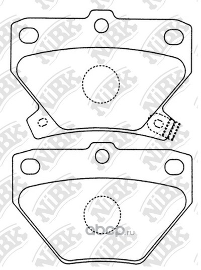 Колодки задние NIBK PN1454