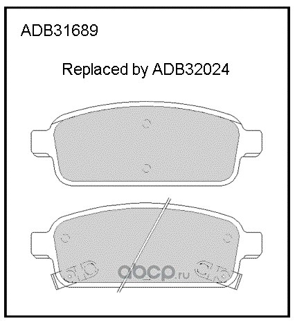Колодки задние OPEL Astra J/CHEVROLET Cruze ALLIED NIPPON ADB 31689