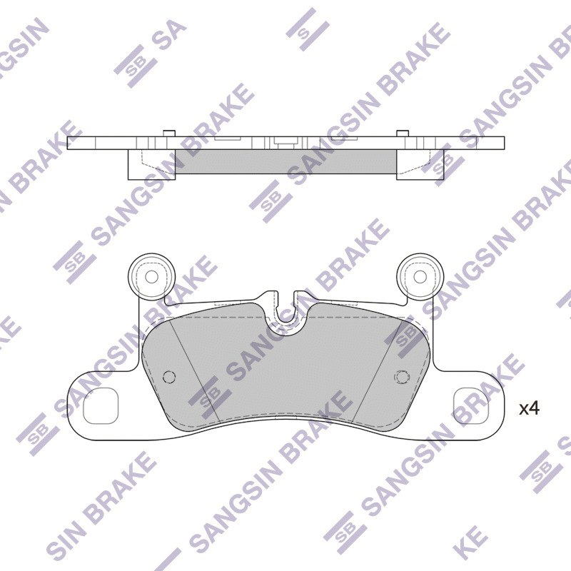 Колодки задние PORSCHE Cayenne/VW Touareg 2010-> SANGSIN BRAKE SP2319