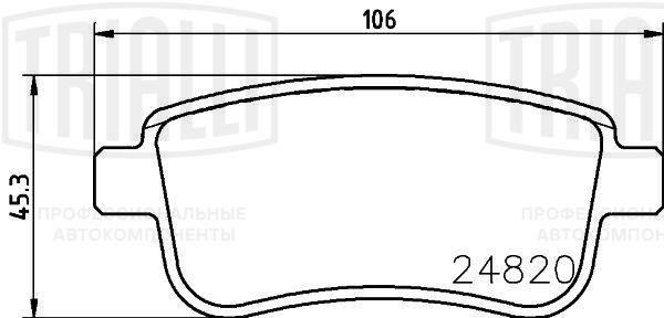Колодки торм. для а/м Renault Fluence/Megane/Scenic III (08-) диск. зад. TRIALLI PF 0909