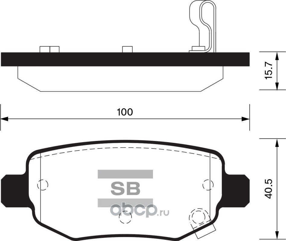 Колодки задние SANGSIN BRAKE SP2126R
