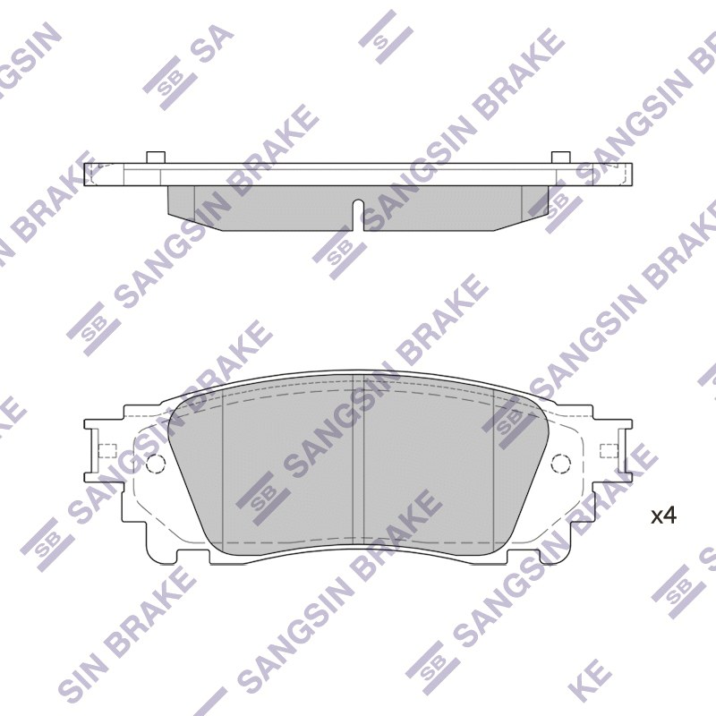 Колодки задние TOYOTA Alphard 2015->/LEXUS NX 2014-> SANGSIN BRAKE SP1827
