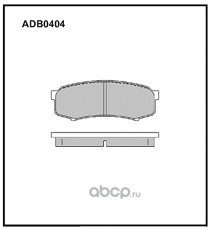 Колодки задние TOYOTA/LEXUS/MITSUBISHI ALLIED NIPPON ADB 0404