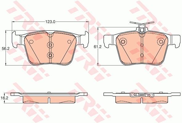 Колодки задние TRW GDB1957