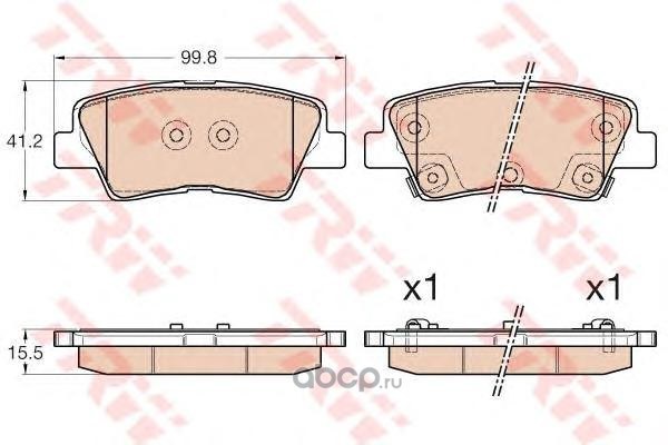 Колодки задние TRW GDB3537