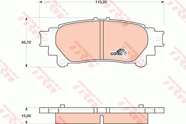 Колодки задние GDB 4174 TRW GDB4174