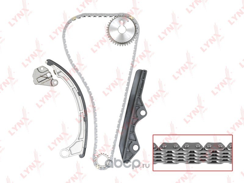 Комплект цепи ГРМ NISSAN Micra(K12) 1.0-1.4 03-10 / Note(E11) 1.4 06 LYNXauto TK-0028