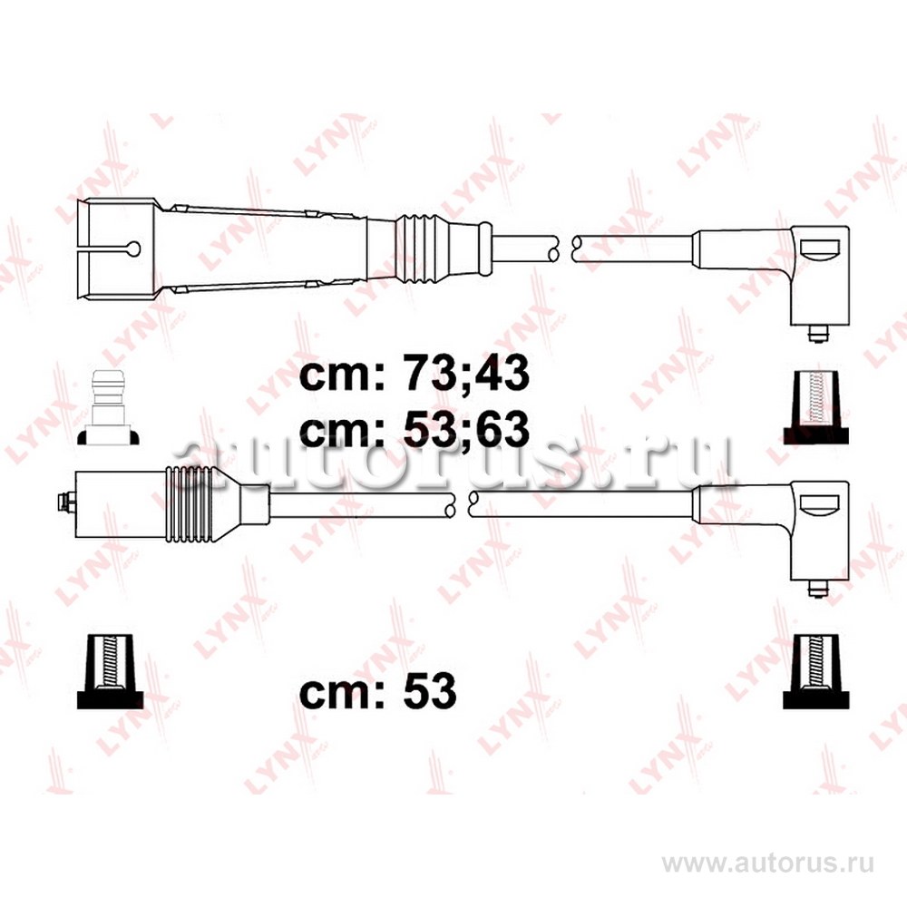 Комплект высоковольтных проводов VW Golf II/III/Caddy/Vento 1,3/1,4/1,6L LYNXauto SPE8023