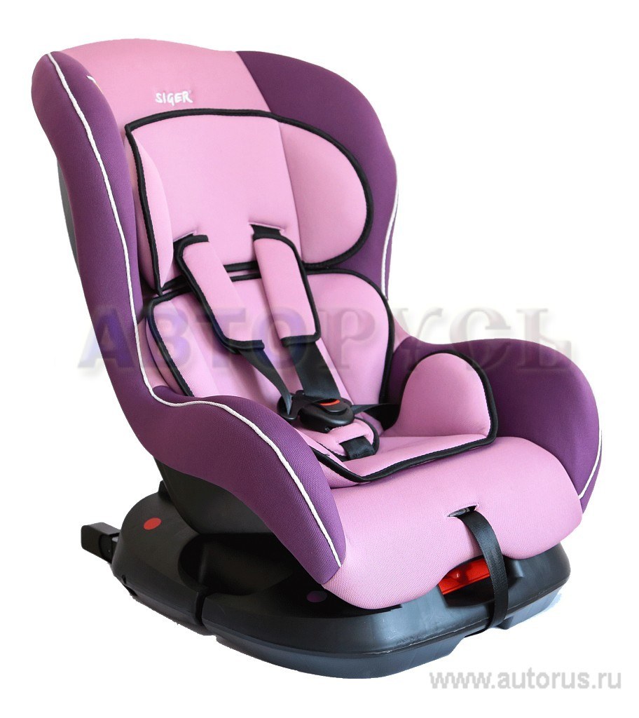 Кресло детское автомобильное группа 012 от 0 кг до 18 кг с креплением ISOFIX фиолетовое НАУТИЛУС SIGER KRES0196