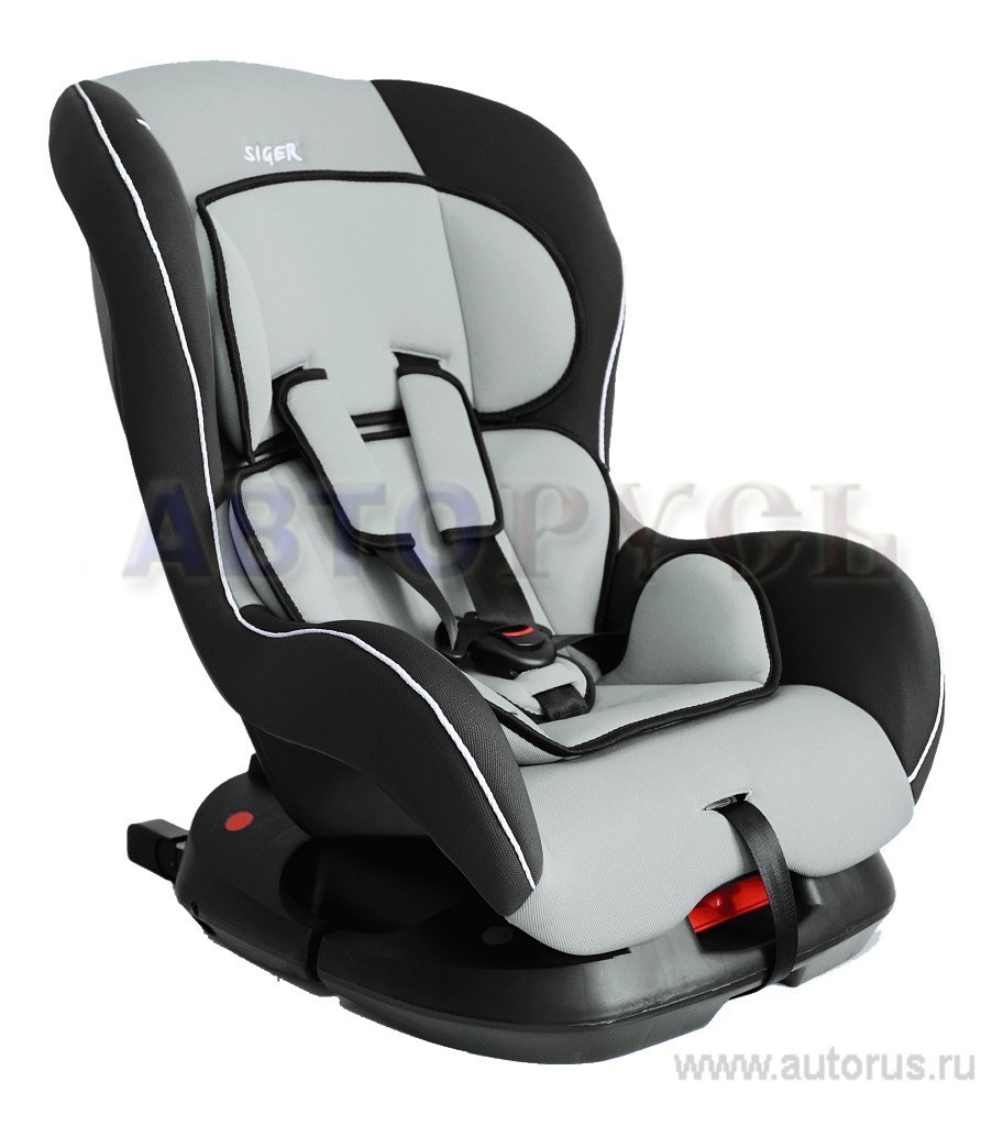 Кресло детское автомобильное группа 012 от 0 кг до 18 кг с креплением ISOFIX серое НАУТИЛУС SIGER KRES0195