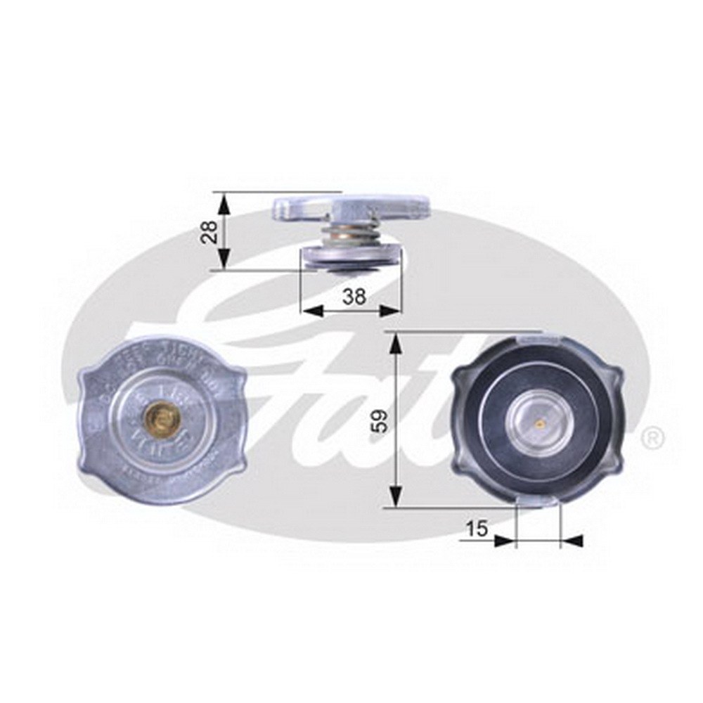 Крышка радиатора CHRYSLER/JEEP/DODGE /P=1.1Bar GATES RC135