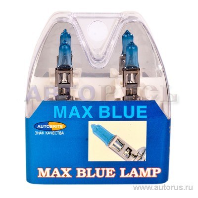 Лампа 12V H1 55W AUTOBRITE MAX BLUE 2 шт. DUOBOX ABH112V55MB