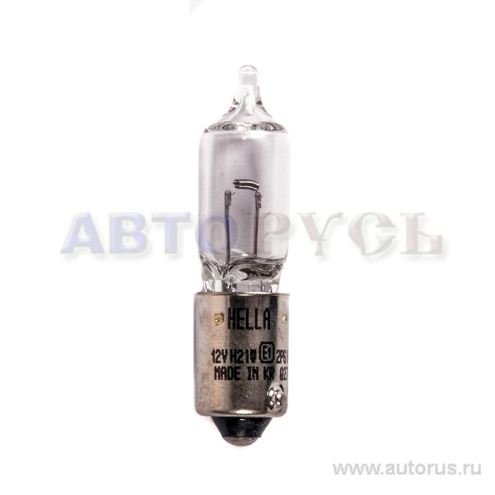 Лампа 12V H21W 21W BAY9s HELLA 1 шт. картон 8GH008417-001