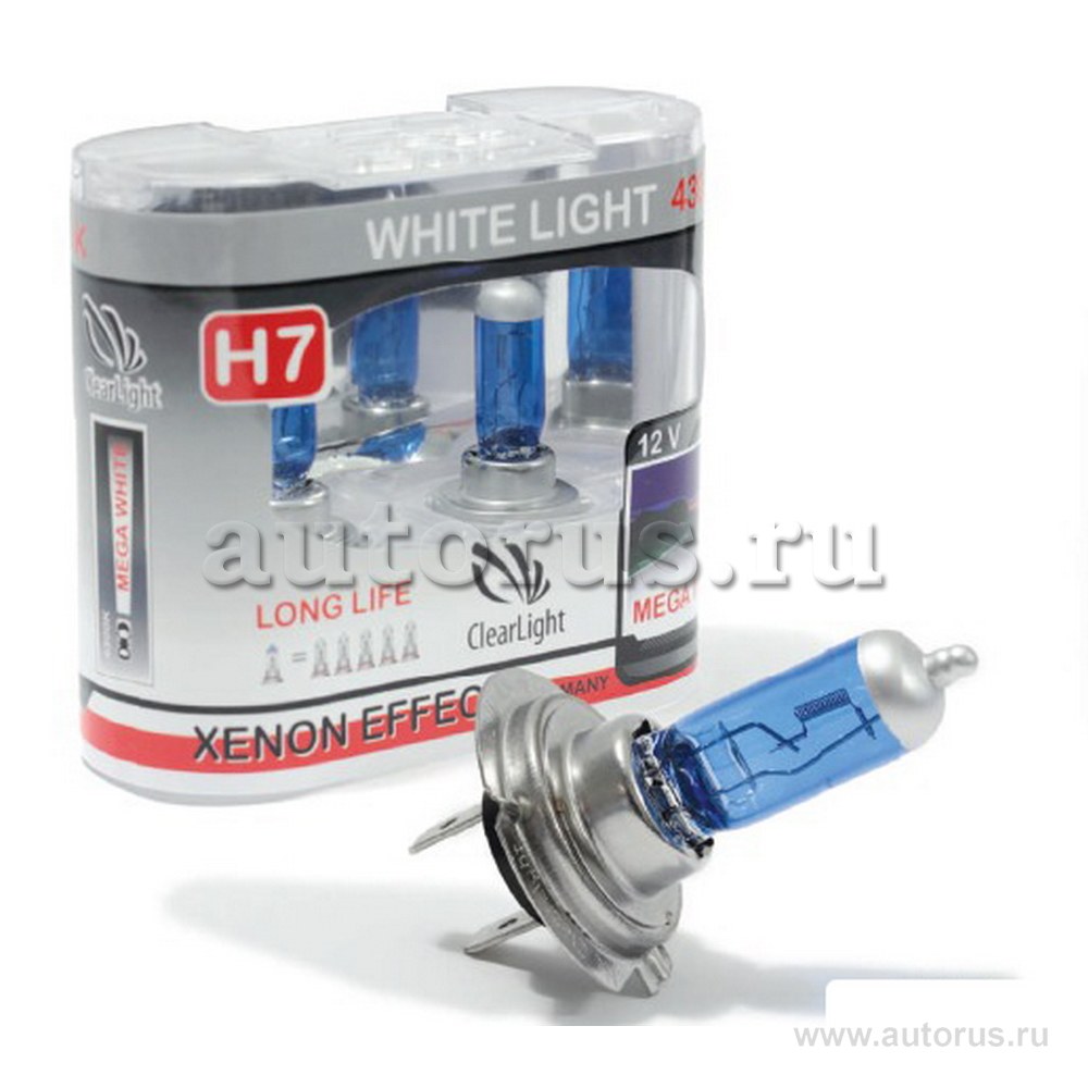Лампа 12V H7 55W PX26d 4300K ClearLight WhiteLight 2 шт. DUOBOX MLH7WL