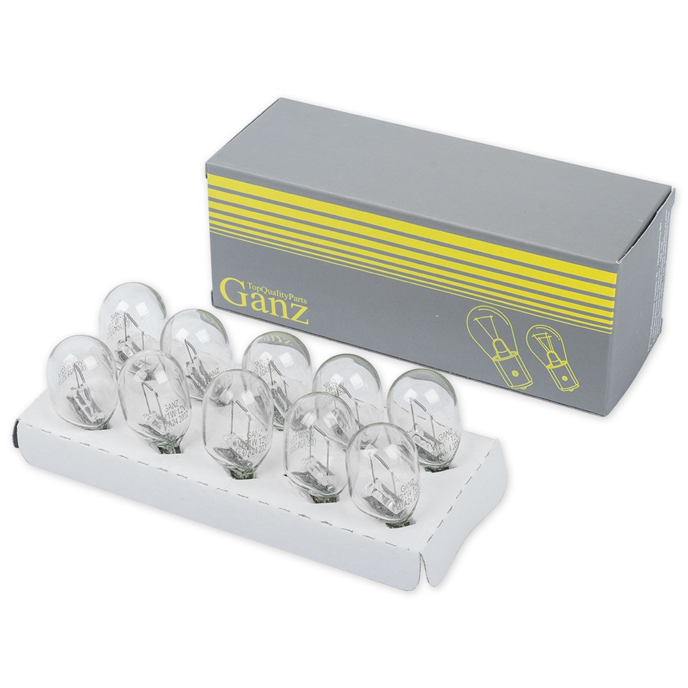 Лампа 12V W21W 21W W3x16d GANZ 1 шт. BOX (10 шт. цена за 1 шт.) GIP06027