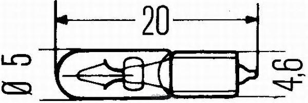 Лампа 24V W1,2W 1,2W W2x4,6d HELLA 1 шт. картон 8GP 002 095-241