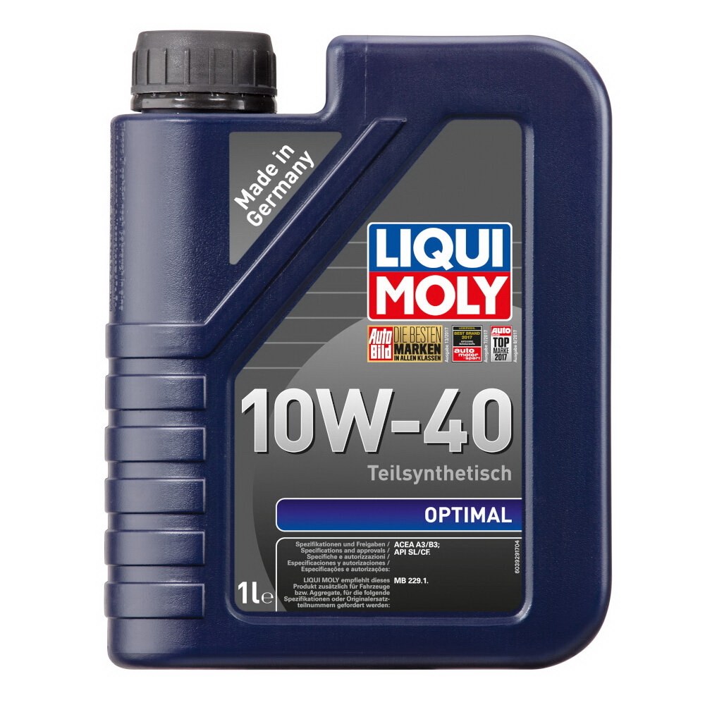 Масло моторное LIQUI MOLY Optimal 10W-40 полусинтетическое 1 л 3929