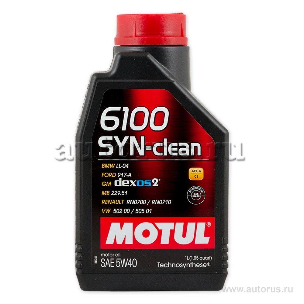 Масло моторное Motul 6100 SYN-CLEAN 5W-40 синтетическое 1 л 111691