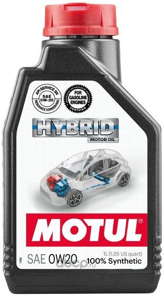 Масло моторное Motul Hybrid 0W-20 синтетическое 1 л 107141