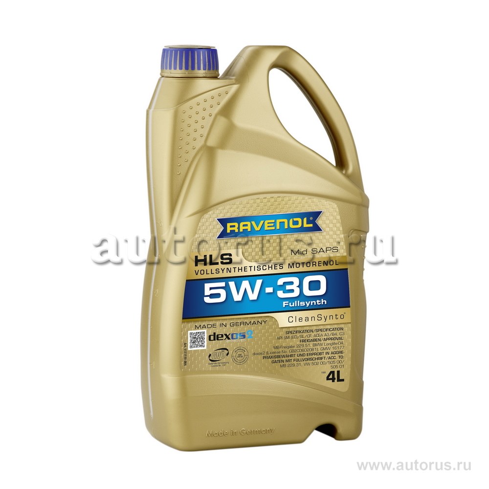 Масло моторное RAVENOL HLS 5W-30 4 л 1111119-004