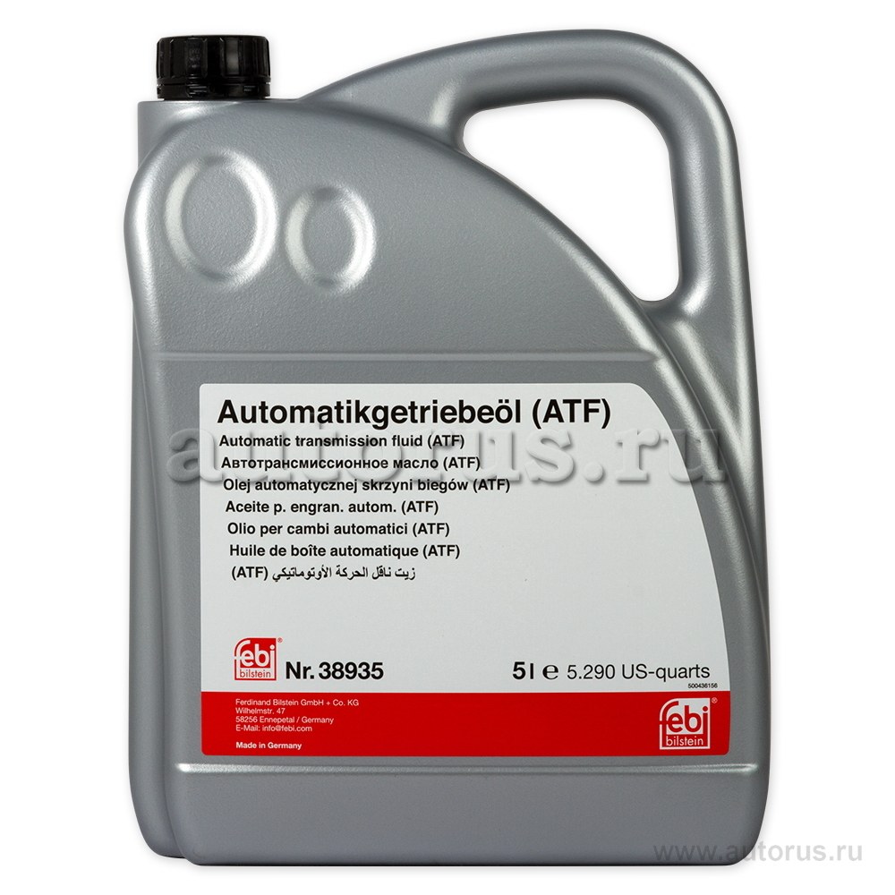 Масло трансмиссионное Febi ATF ZF желтый 5 л 38935