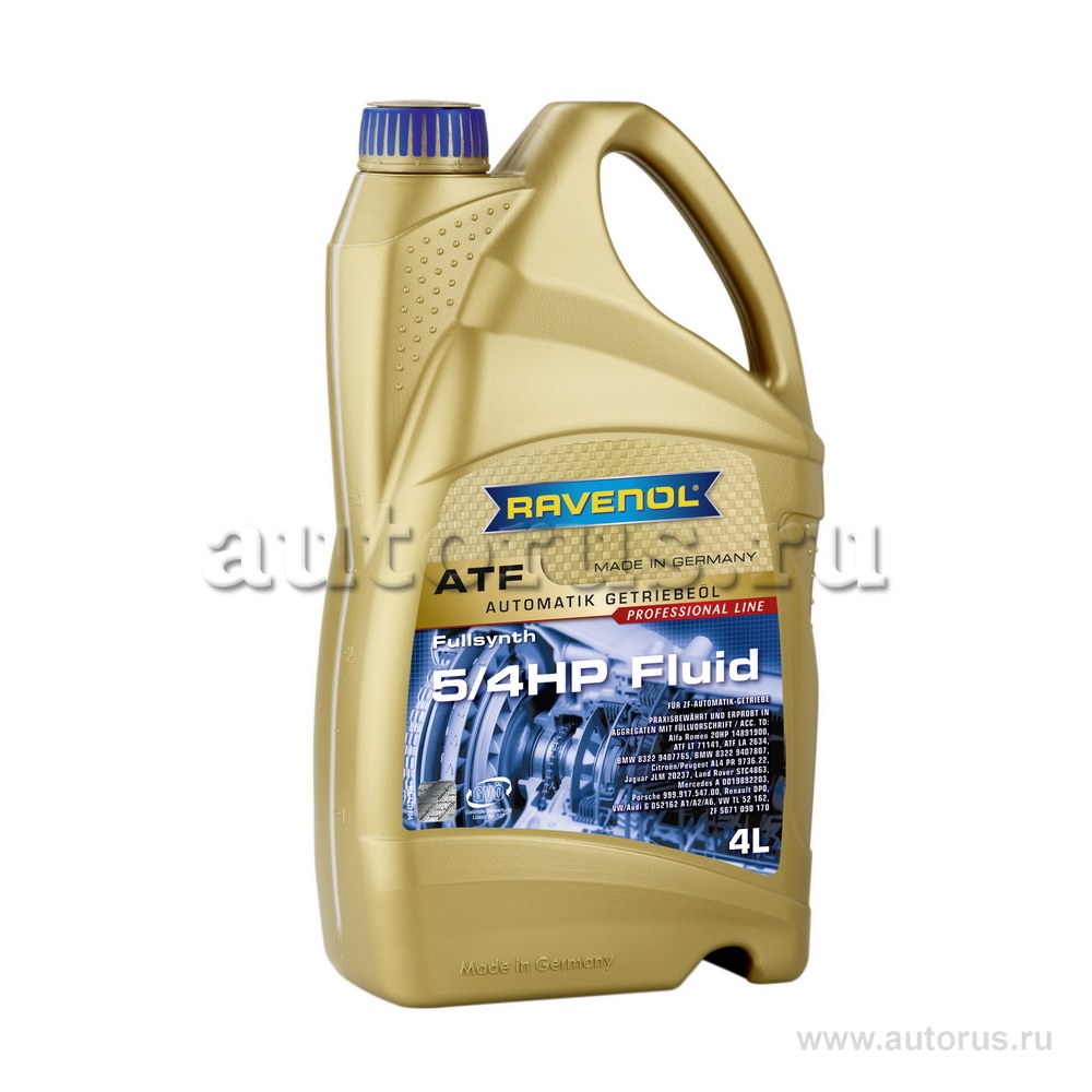 Масло трансмиссионное АКПП RAVENOL ATF 5/4HP Fluid 4 л 1212104-004