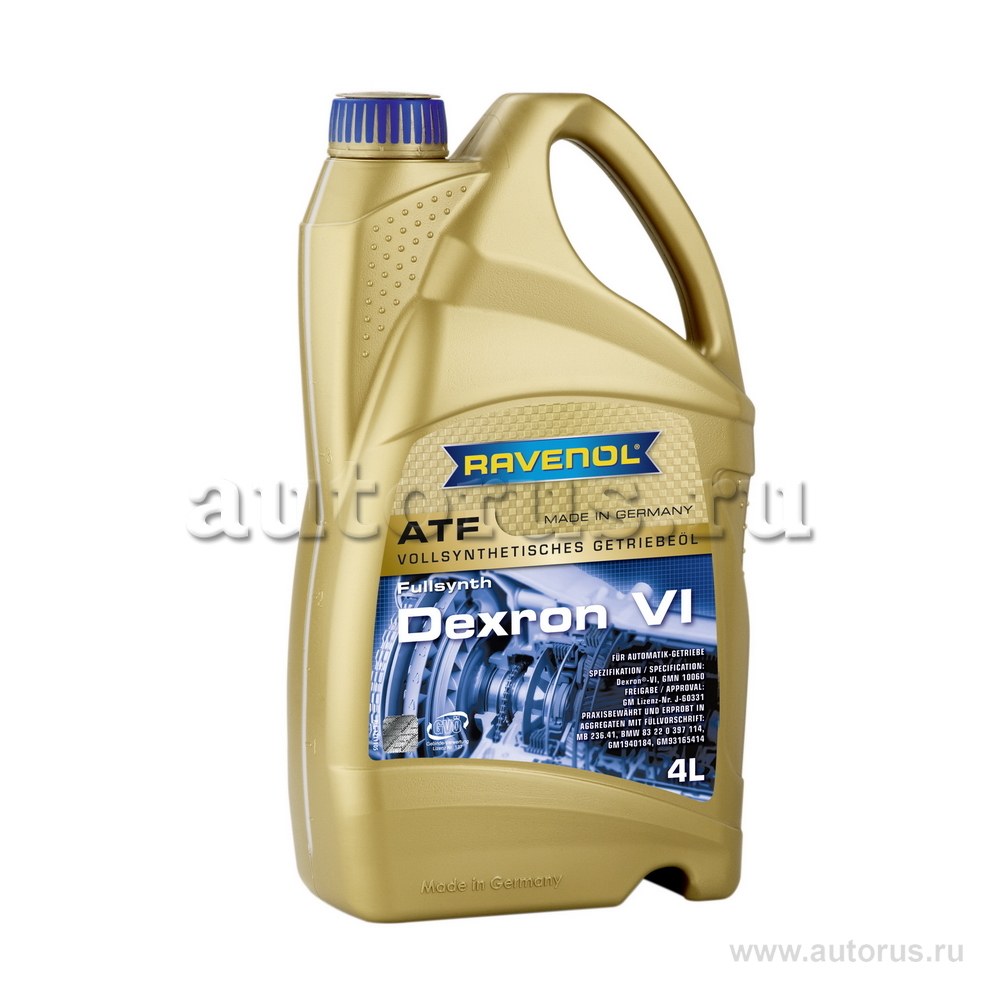 Масло трансмиссионное АКПП RAVENOL ATF Dexron VI 4 л 1211105-004
