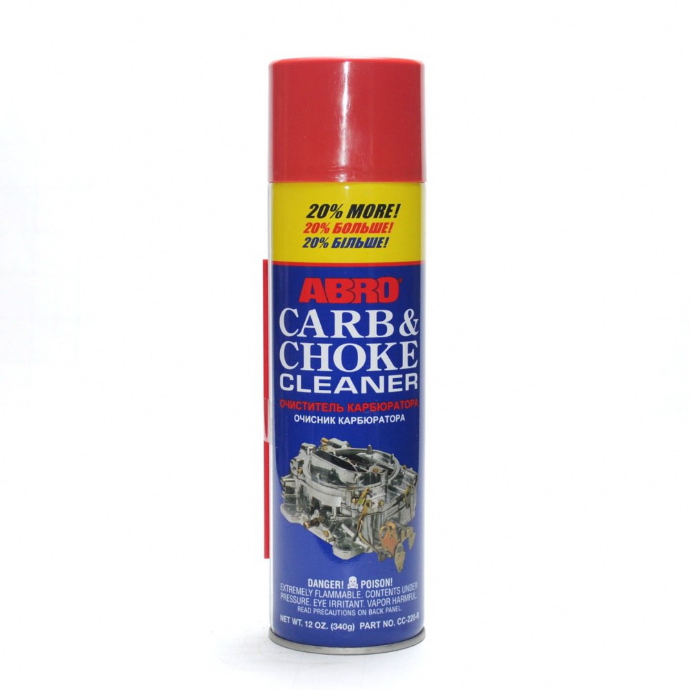 Очиститель карбюратора-спрей + 20% 340 гр. ABRO CC-220-RU (производство США)