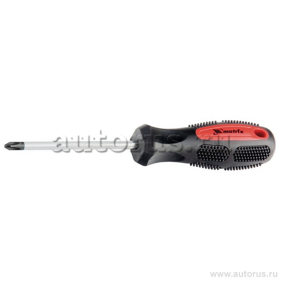 Отвертка Anti-Slip, Ph2x100 мм, CrV, двухкомп. рукоятка MATRIX 12248