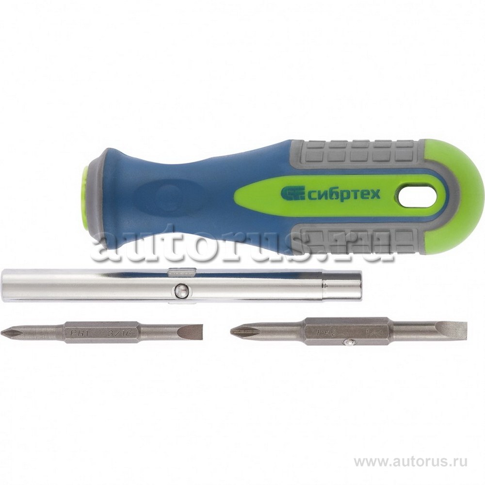 Отвертка комбинированная SL5/PH1, SL6/PH2 СИБРТЕХ 13377