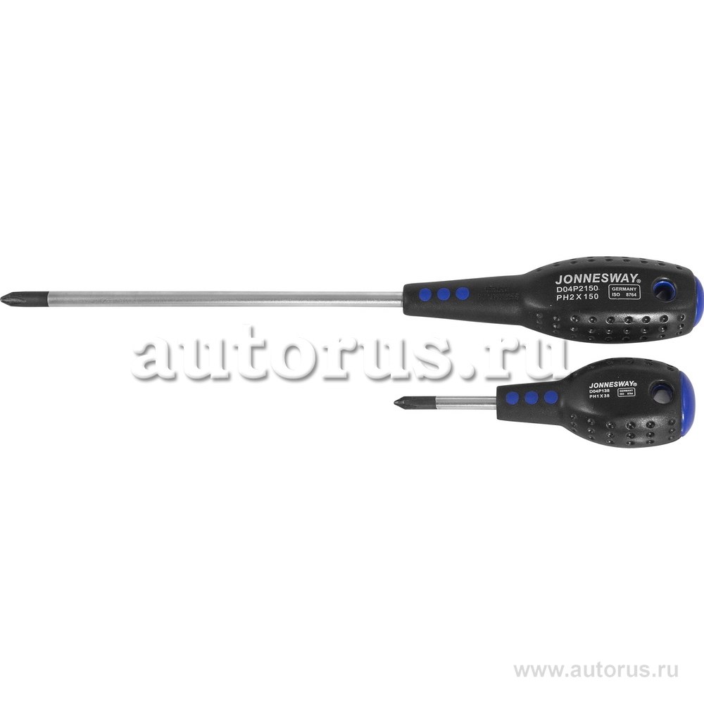 Отвертка крестовая FULL STAR PH2x100 мм JONNESWAY D04P2100