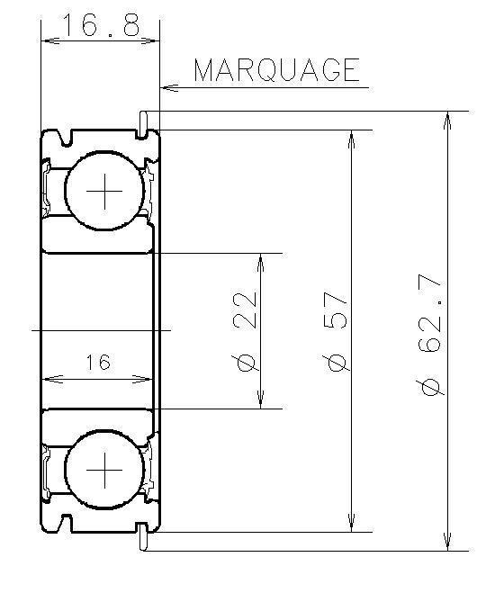 Подшипник КПП [22x57x16,8] NTN-SNR AB.40087.S08