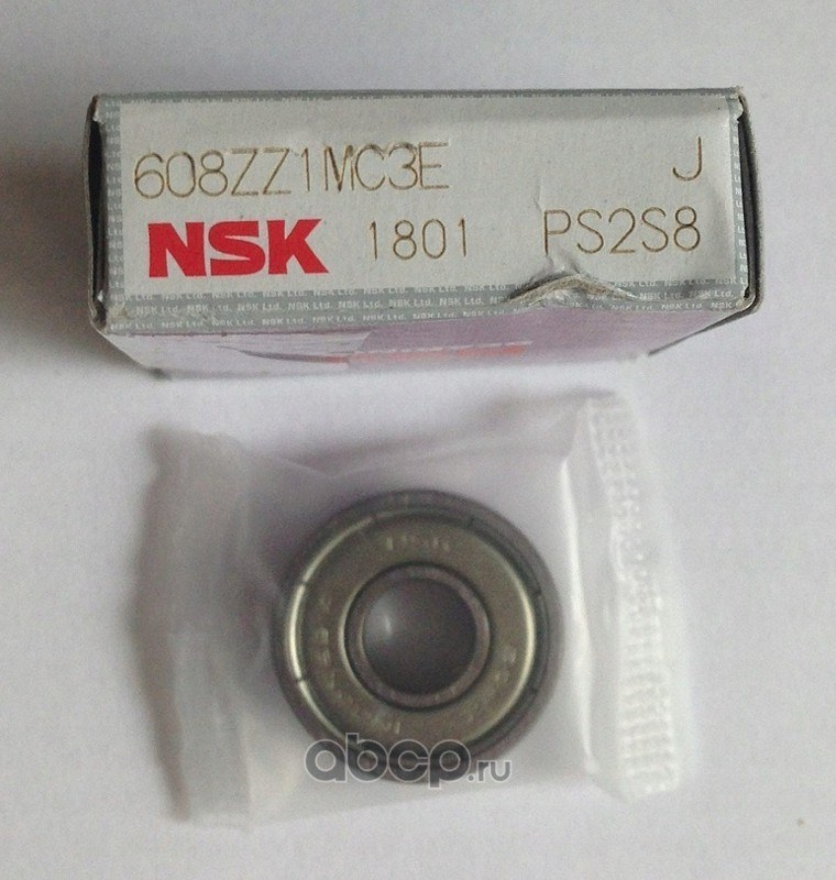 Подшипник 22 8 7, шариковый в металле (увел рад зазор) NSK 608ZZ1MC3E