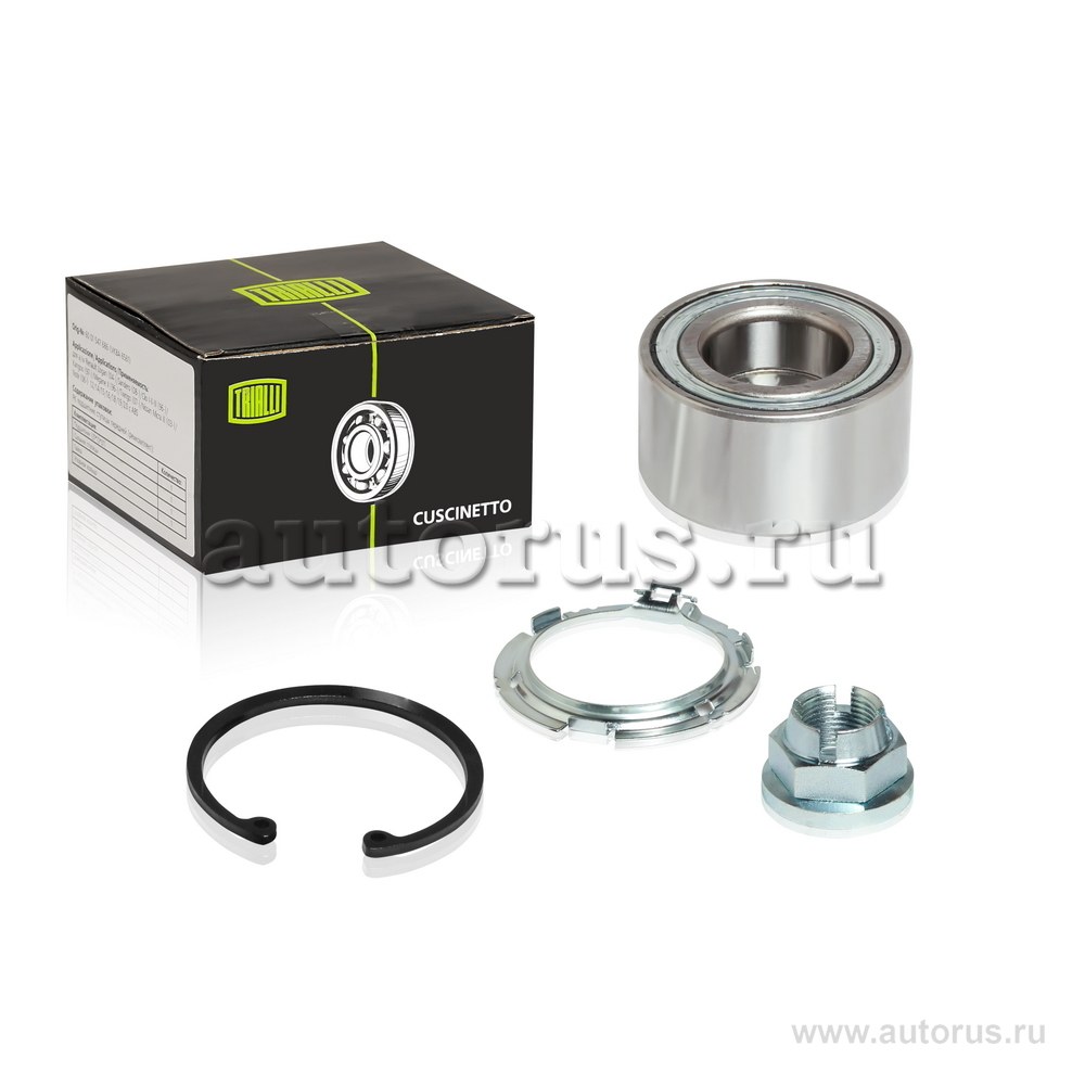 Подшипник ступицы для а/м Renault Logan (04-) ABS перед. (кмпл: подшип./кольцо/гайка) TRIALLI CS 0972