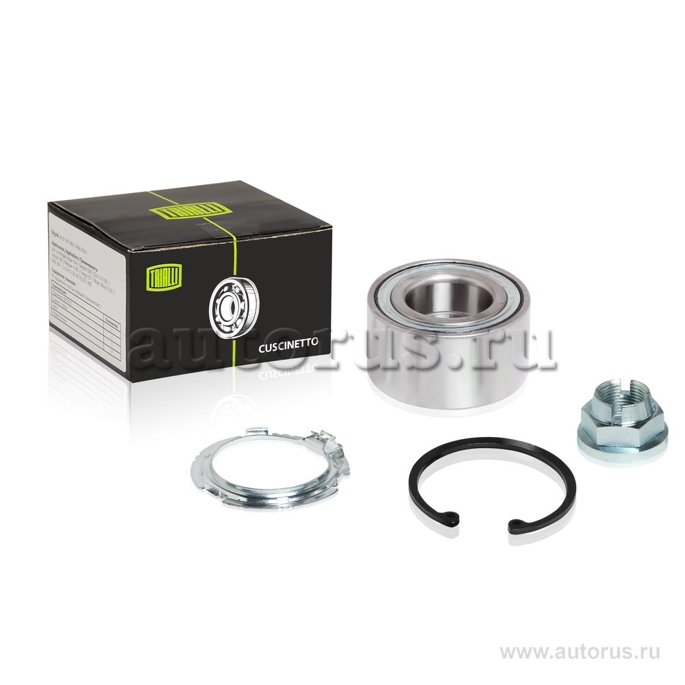 Подшипник ступицы для а/м Лада Largus (12-)/Renault Logan (07-) ABS перед. (кмпл: подш./кольцо/гайка) TRIALLI CS 0973