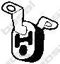 Резинка глушителя AUDI A4(B5)/A6(C5)/VW Passat B5 BOSAL 255-086