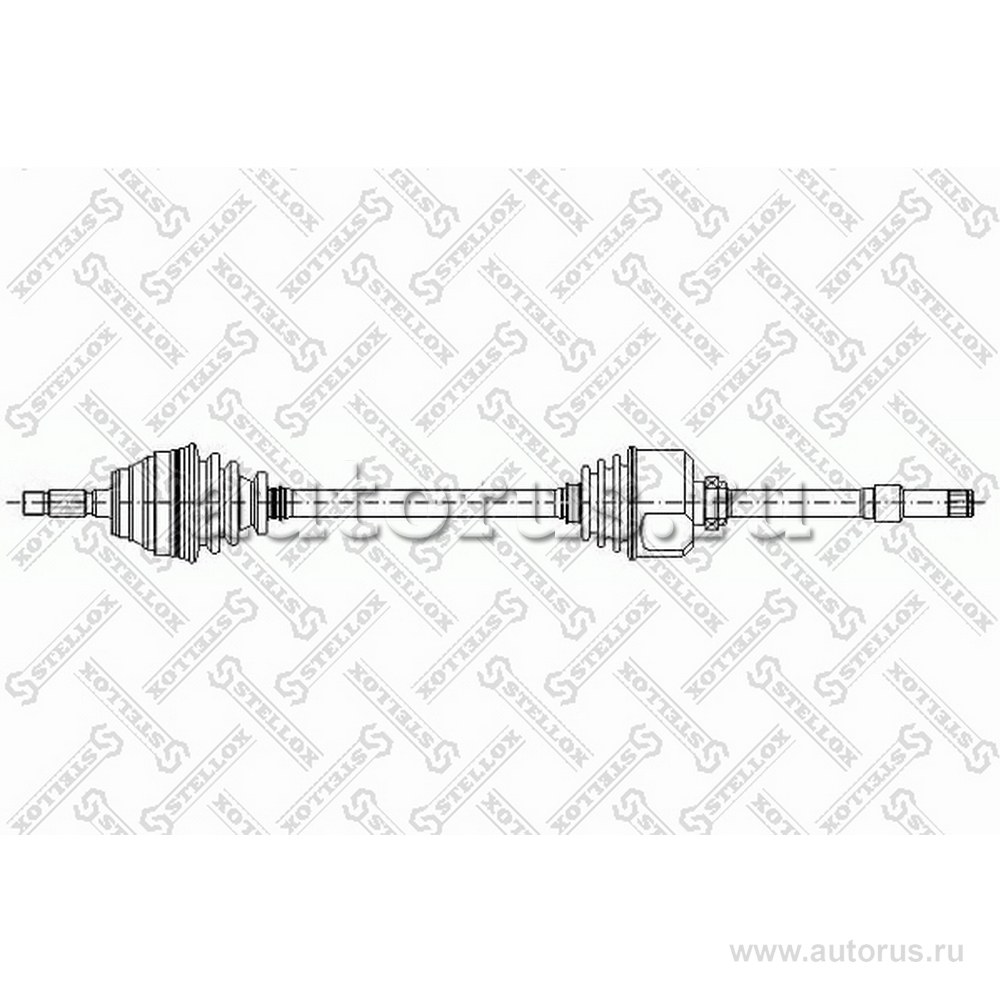 Привод правый 890mm, 23353 Peugeot Partner, Citroen Berlingo 1.1/1 STELLOX 158 1043-SX