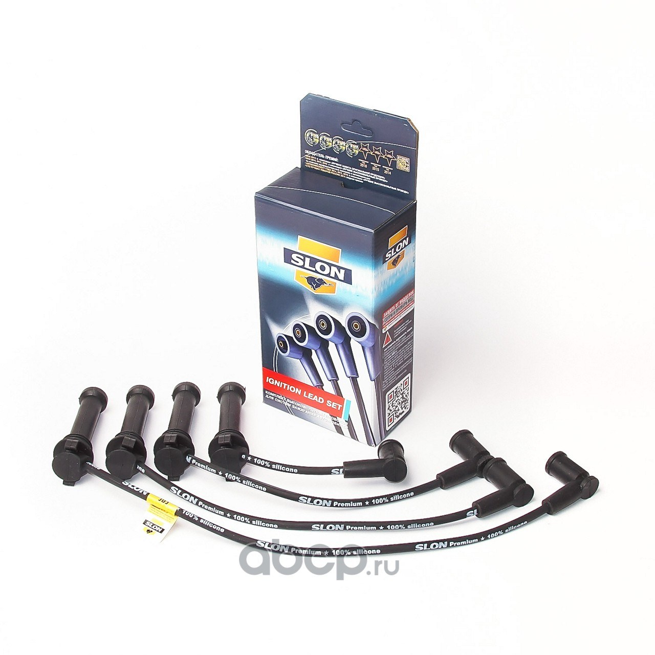 Провод высоковольтный (комплект) FORD Focus II/MAZDA 3/VOLVO S40 II mot.1,6L SLON SLN.018