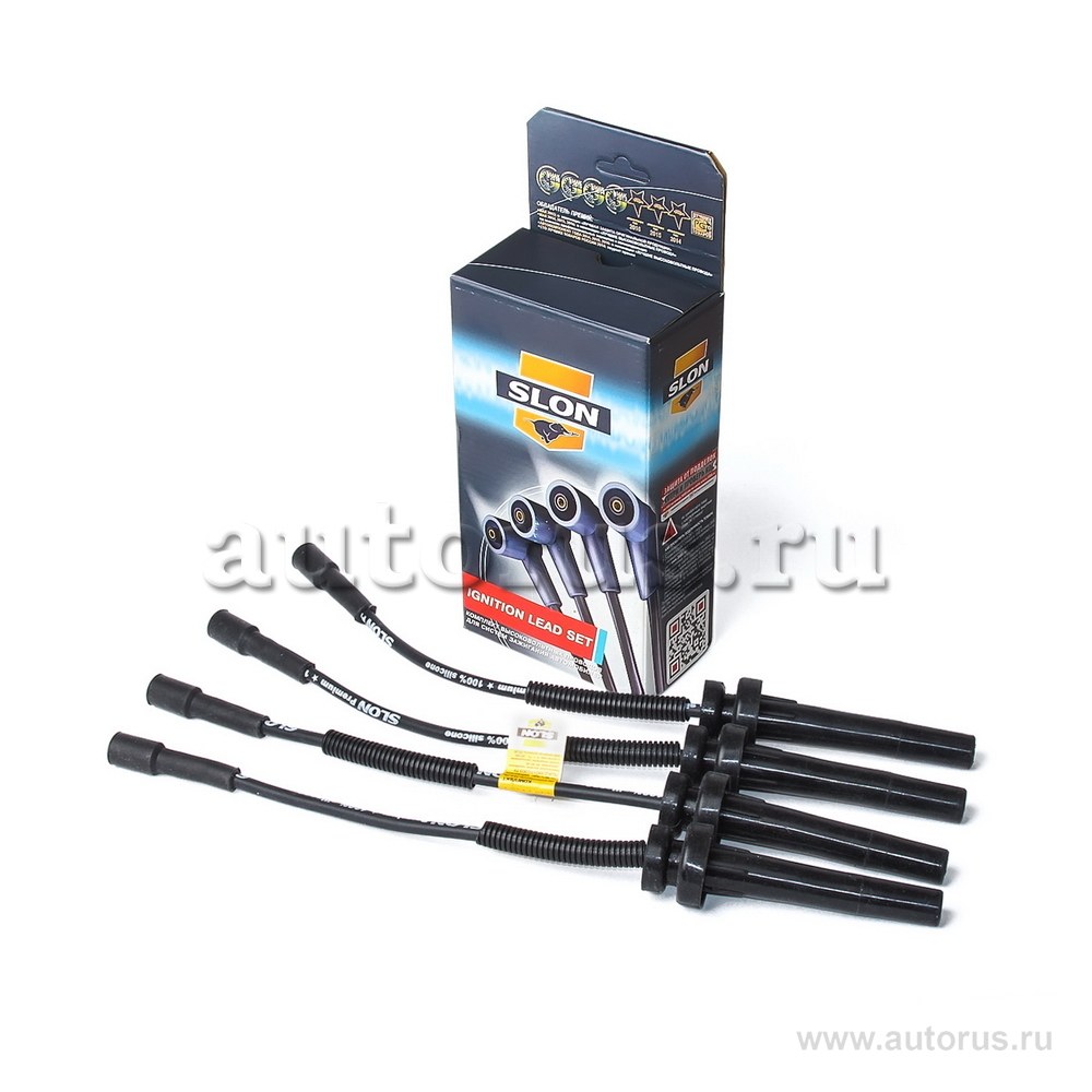 Провод высоковольтный (комплект) Daewoo Nexia (I поколение, до 2008г.) c двигателям SLON SLN.024
