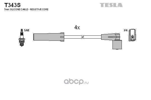 Провода в/в   2705 TESLA T343S