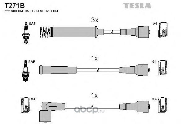 Провода высоковольтные компл. Opel TESLA T271B
