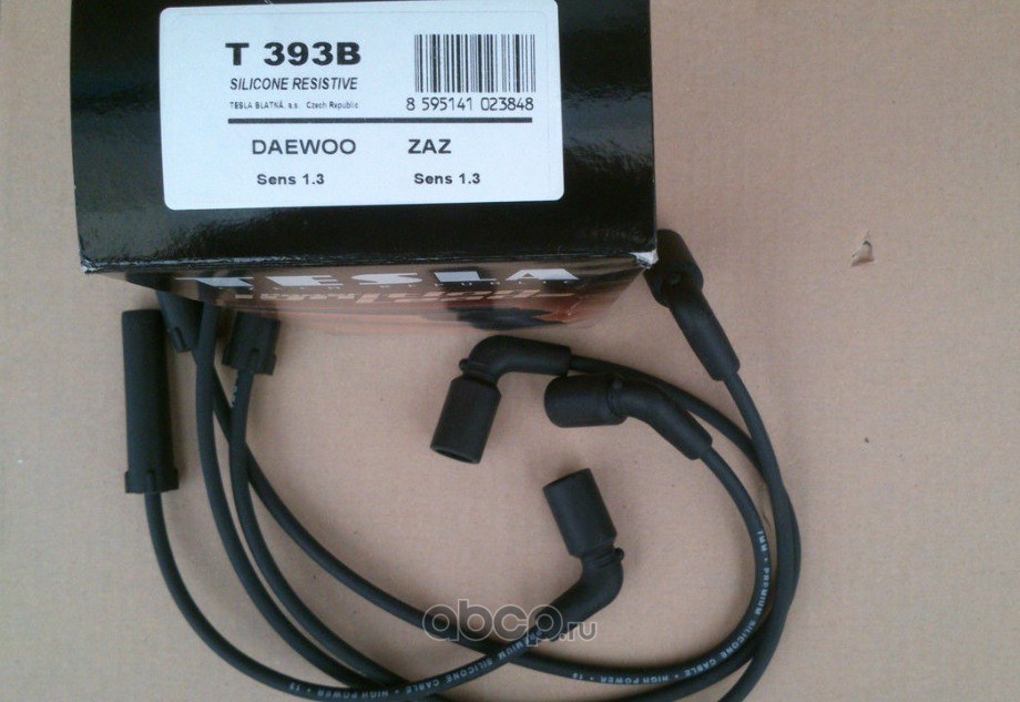 Провода высоковольтные компл. Daewoo Sens 1.3/ Zaz Sens TESLA T393B