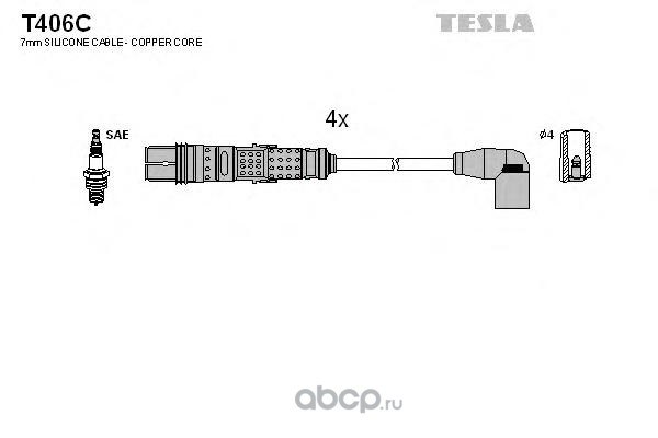 Провода высоковольтные компл. VAG TESLA T406C