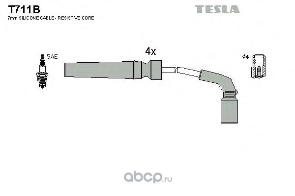 Провода высоковольтные DAEWOO NUBIRA/Lan/Kal (1.4-1.6) 97-> TESLA T711B