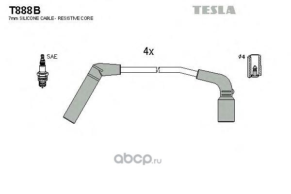 Провода высоковольтные DAEWOO Kalos/Mat 03- /Aveo TESLA T888B