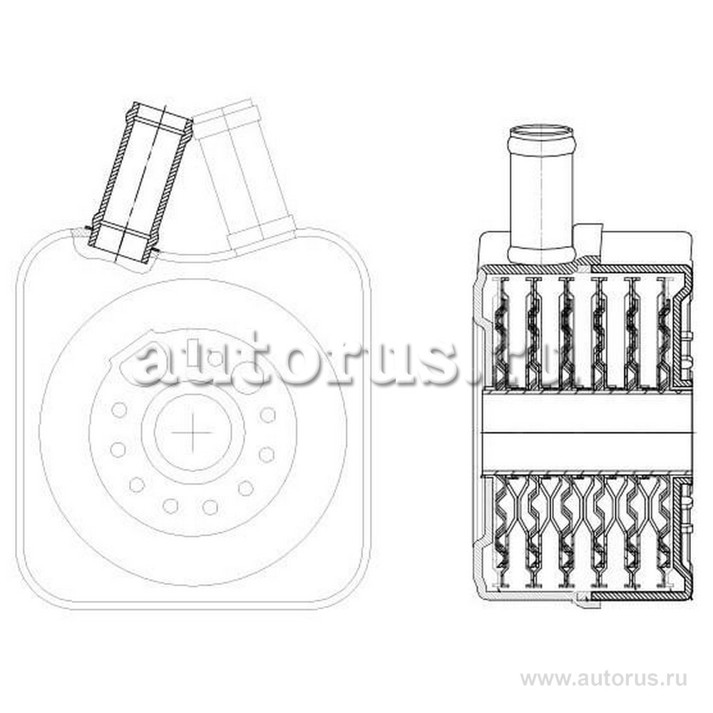 Радиатор масл. для а/м VW Golf (97-)/Skoda Octavia (04-) 1.4i/1.6i/1.8i/2.0i LUZAR LOc 1802