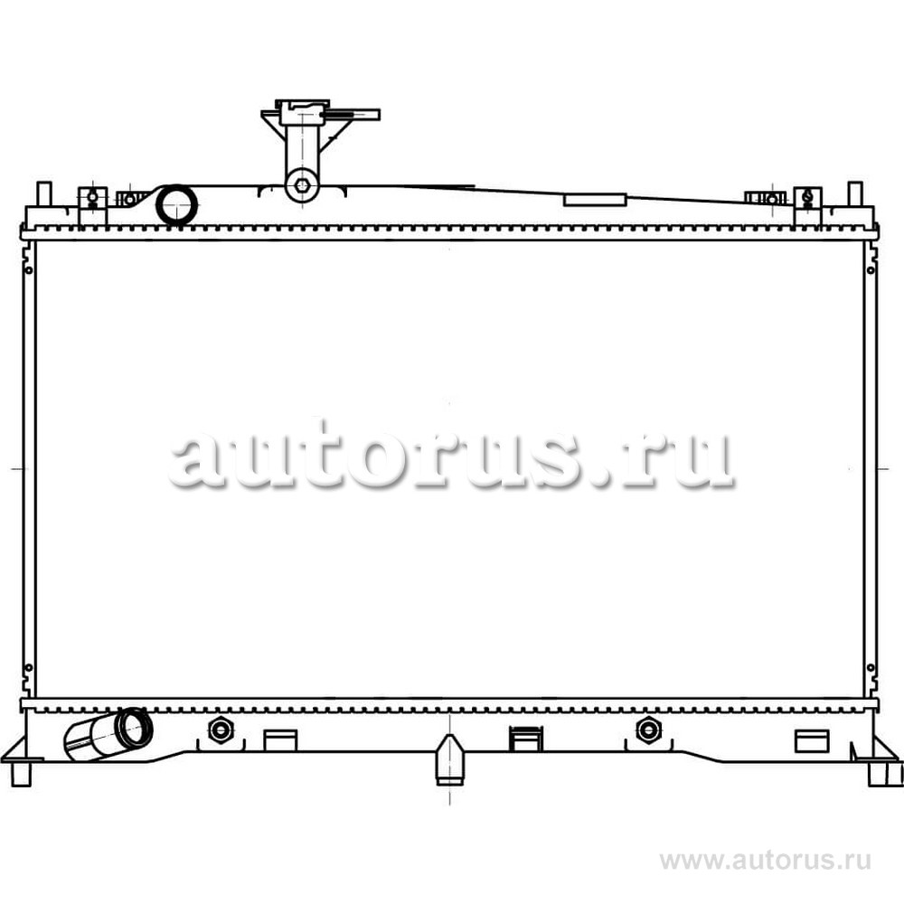 Радиатор охл. для а/м Mazda 6 (GG) (02-) 2.0i AT (сердц. 678*375мм) LUZAR LRc 251FA