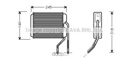 Радиатор отопителя AVA DWA6026