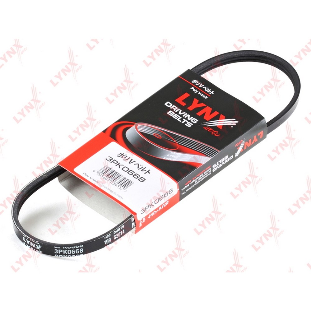 Ремень поликлиновый LYNXauto 3PK0668
