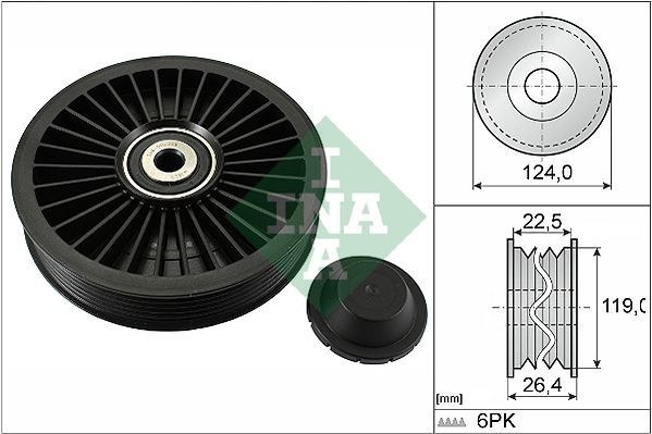 Ролик обводной для VOLVO S40/S60/S80/XC90 1.6...2.9L 98-> INA 532 0242 10